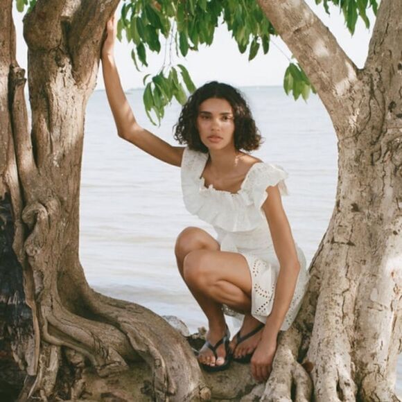 ZARA | Oyster White | STRAPLESS MINI DRESS - Picture 8 of 8